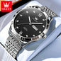 OLEVS High Quality Original Watch for Men Stainless Steel Waterproof Dual Calendar Luminous Quartz Fashion Men's Wrist Watches