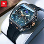 OLEVS Top Brand Fashion Trend New Men Watch Best Selling Original Silicone Strap Multifunction Quartz Luxury Men's Wrist Watches