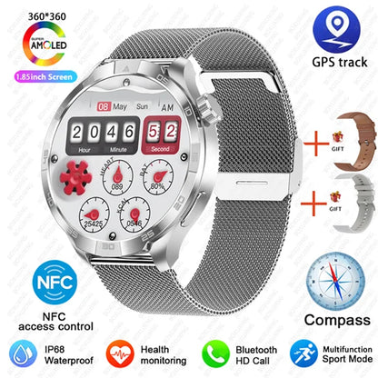 For Huawei New Watch 4 Pro Upgrade 1.85" AMOLED Smart Watch Men GPS Outdoor Sports Watch NFC Health Monitor BT Call Smartwatch