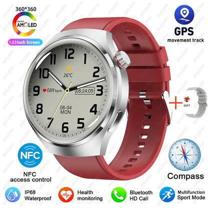 For Huawei Watch 4 Pro Smart Watch Men GPS Sports Tracker NFC  1.53" HD Screen Health Monitor Watches Bluetooth Call SmartWatch
