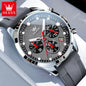 OLEVS High Quality Sports Watch for Men Original High-end Luxury Men's Wrist Watches Waterproof Silicone Strap Male Quartz Watch
